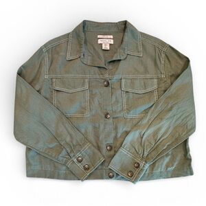 Rachel Zoe Linen Shirt in Olive